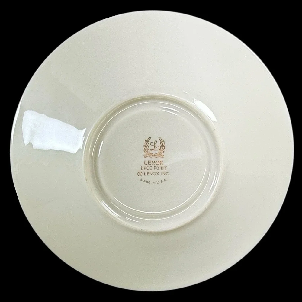 Lenox Lace Point Footed Tea Coffee‎ Cups With Saucers Set Of 2 Read